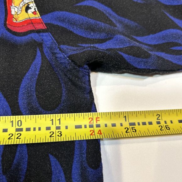 Big Dogs Shirt Adult Large Button Up Hot Sauce Flames Hawaiian Short Sleeve Mens - Picture 10 of 12